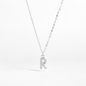FUAMAY in argento 925 classico con <span class=keywords><strong>lettera</strong></span> A B <span class=keywords><strong>C</strong></span> <span class=keywords><strong>collana</strong></span> con ciondolo moda classica da donna gioielli con iniziali alfabeto - Product Image 5