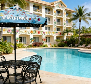 Ombrellone da Esterno 2x2M in Legno Inclinabile Colore Beige con Nappe - Product Image 2