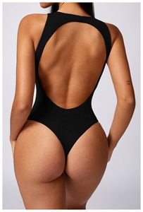 Phụ Nữ Của Hoạt Động Mặc Một Mảnh Thể Thao Thiết Lập Yoga Bodysuit Jumpsuit Thời Trang Đào Tạo Tập Thể Dục Tập Thể Dục Cơ Thể Chặt Chẽ - Product Image 2