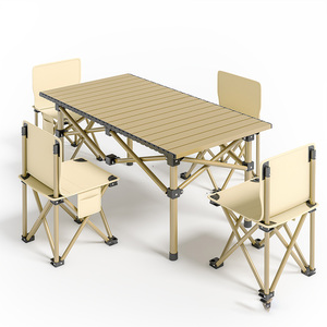 Juego de Mesa y Sillas Plegables Portátiles para Acampar al Aire Libre, para Cocinar y Hacer Barbacoas, Silla Kemit Moon con Respaldo Alto - Product Image 2