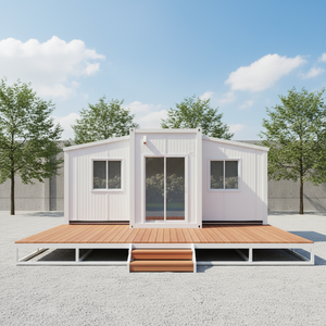 Maison préfabriquée, bureau modulaire, maison conteneur extensible à double aile, maison conteneur de 20 pieds ou 40 pieds avec salle de bain - Product Image 1