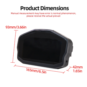 Nouveau compteur de vitesse numérique LCD universel pour moto, odomètre, tachymètre, jauge 12V, coque noire, pour le marché d'Amérique du Sud - Product Image 2