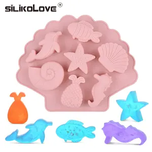 Tự Làm Cá Starfish Hình Sô Cô La Pha Lê Giọt Keo Khuôn Cho Trang Trí Bánh