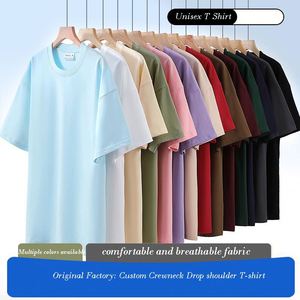 เสื้อยืดโอเวอร์ไซส์ทรงหลวม คอตตอน 100% คุณภาพสูง หนัก 280 กรัม พิมพ์ลายปักตามสั่ง ระบายอากาศได้ดี สำหรับผู้ชาย - Product Image 2