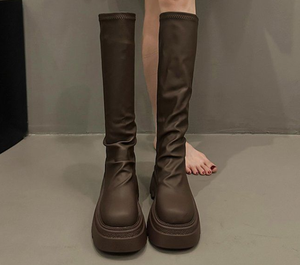 Nouvelles <span class=keywords><strong>bottes</strong></span> d'hiver à mollet <span class=keywords><strong>Bottes</strong></span> plates pour garder la chaleur <span class=keywords><strong>Bottes</strong></span> pour femmes Slim Fit - Product Image 6