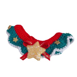 Giáng sinh mùa đông bông thân thiện với môi Cat & Dog khăn & drool khăn nhỏ Pet sợi cổ áo tay-dệt Kim Phụ Kiện - Product Image 4