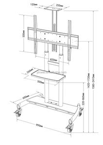 Soporte <span class=keywords><strong>de</strong></span> montaje <span class=keywords><strong>de</strong></span> TV completo <span class=keywords><strong>de</strong></span> movimiento extraíble, carro <span class=keywords><strong>de</strong></span> suelo, pantalla móvil giratoria, mesa <span class=keywords><strong>de</strong></span> fachada, estación <span class=keywords><strong>de</strong></span> trabajo Led <span class=keywords><strong>con</strong></span> <span class=keywords><strong>ruedas</strong></span> - Product Image 4