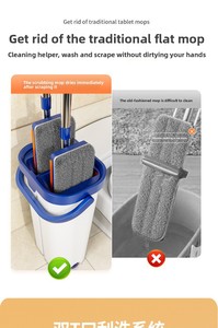 Bán buôn thương mại cấp PBB lau phẳng làm sạch bàn chải từ Trung Quốc cửa hàng CUBO con fregona limpieza - Product Image 4