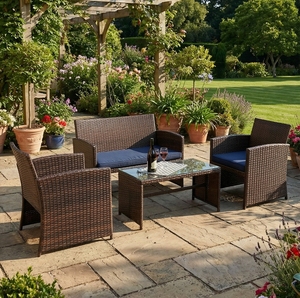 [BeNK] Juegos de Muebles de Jardín de Mimbre de Nuevo Diseño para Restaurante, Porche, Jardín, Patio Trasero, para Muebles de Exterior en Todos los Lugares - Product Image 3