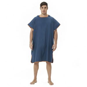Poncho de plage à capuche pour adultes, super absorbant, pour le surf, serviette de change pour combinaison de plongée avec capuche, vente en gros OEM - Product Image 5
