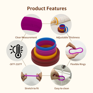 Dải Silicon Chịu Nhiệt Chất Lượng Cao Cho 2 Chân Lăn 1/2 "- 3"/Dải Silicon Cán <span class=keywords><strong>Pin</strong></span> Spacer Để Đo Bột - Product Image 4