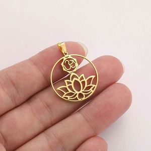 Ciondolo Myshape Aum Om Ohm, Simbolo Sanscritico, Charm Spirituale Yoga per Creazione di Gioielli, Accessori in Acciaio Inossidabile - Product Image 4