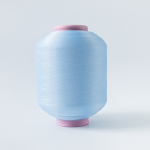 เส้นด้ายโพลีเอสเตอร์เคลือบสแปนเด็กซ์แบบแกนเดี่ยว ย้อมสีคุณภาพสูง ป้องกันแบคทีเรีย กำจัดกลิ่น รุ่น 2075 3075 4075 แบบคอร์สปันและริงสปัน สำหรับการทอผ้า SCY - Product Image 1