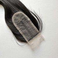 3 Bundles avec closure en dentelle T-Part, tissage de cheveux lisses couleur naturelle, extensions de cheveux en fibre synthétique, solution tout-en-un