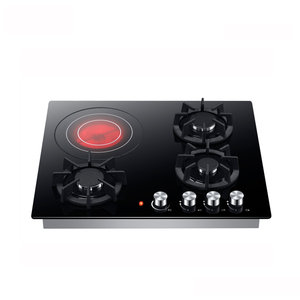 Trung Sơn Nuoyi Thép Không Gỉ 4 Burner Gas Điện Hob Cảm Ứng Được Xây Dựng Trong Hồng Ngoại Nồi Với Đúc Sắt Pan Hỗ Trợ - Product Image 4