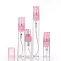 Flacon d'échantillon de testeur de verre personnalisé de 2ml 3ml 5ml 8ml 10ml mini bouteille en verre de vaporisateur de parfum transparent avec pulvérisateur de couleur en plastique