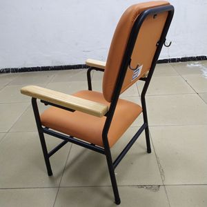 Chaise d'hôpital avec accoudoirs en bois et siège rembourré pour adultes et personnes âgées, design confortable - Product Image 2
