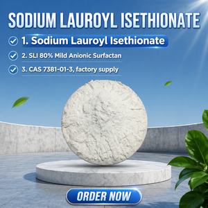 Lauroil Isetionato de Sodio (SLI) de Ultra Alta Pureza, Surfactante Aniónico Suave, Materia Prima Cosmética, CAS 7381-01-3, Marca Meishu, Blanco - Product Image 1