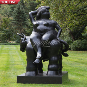 Escultura de Jardín Grande de Latón Fundido Negro, Estatua de Pájaro Gordo de Bronce de <span class=keywords><strong>Fernando</strong></span> Botero - Product Image 2