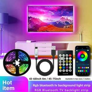 Music Sync Bluetooth APP &amp; Remote Control RGB <strong>TV</strong> Backlight <strong>Behind</strong> Strip LED <strong>Lights</strong> for <strong>TVs</strong> Bedroom Gaming Home D&eacute;cor - Product Image 4