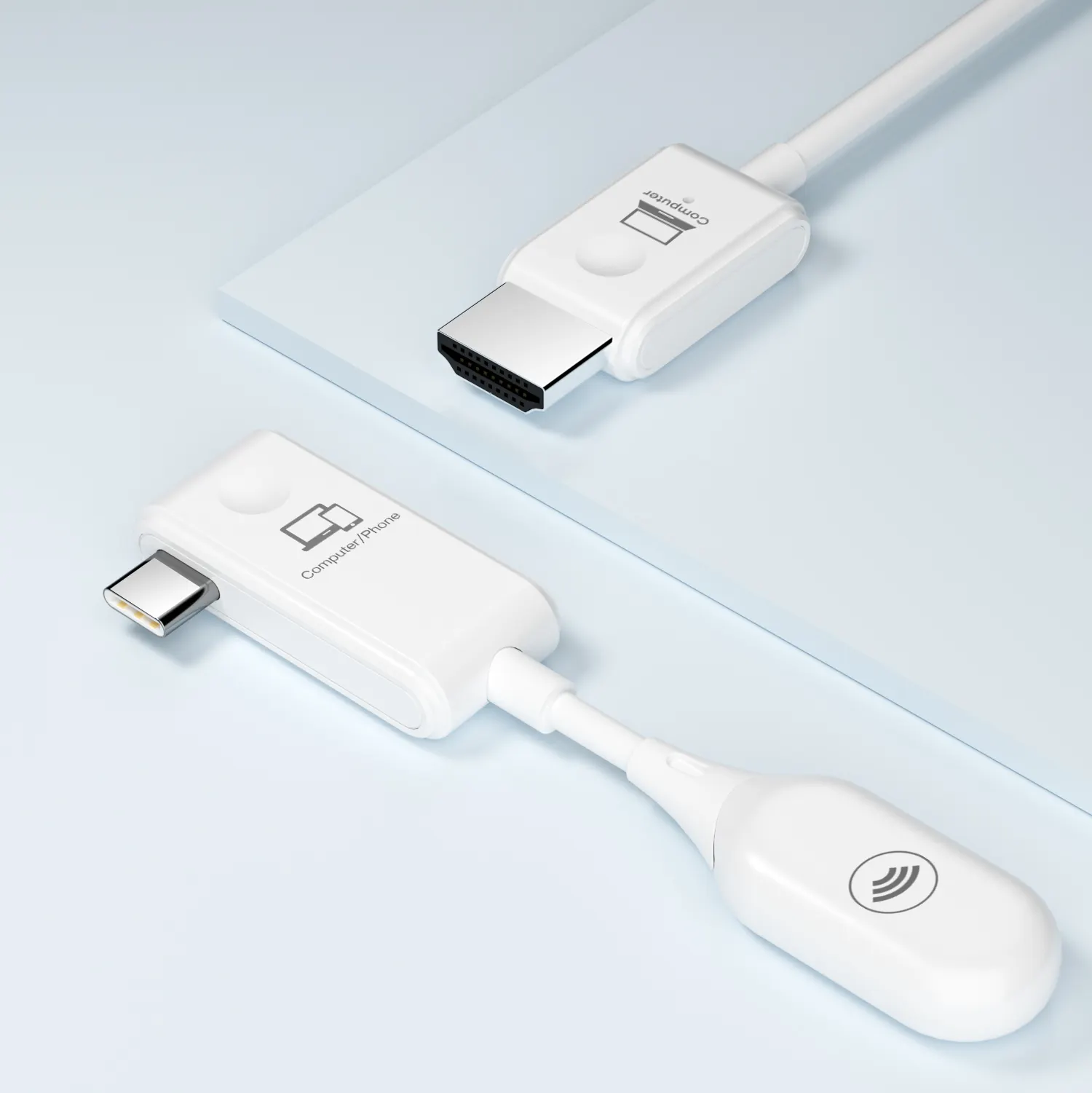 CS7 adaptor Tampilan Dongle pemancar Video nirkabel, Dongle adaptor Tampilan pemanjang Hdmi kompatibel 4K 5G untuk Tv Monitor proyektor Pc