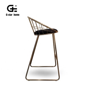 Nouveau design Gstar haute tabouret de bar avec or barre d'acier Haute qualité industrielle en métal tabouret de bar avec siège - Product Image 4