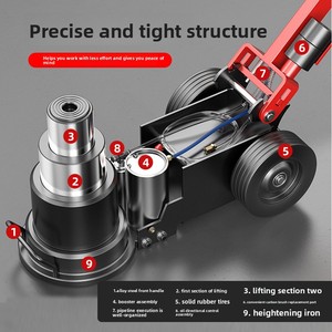 Horizontal Pneumatic Hydraulic Air <strong>Jack</strong> 50t-100t Portable Straight Rod Folding Lifting Equipment for <strong>Car</strong> Tire Changing - Product Image 3