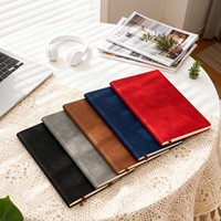 Cuaderno de Negocios A5/A6/B5 de Piel de Oveja Suave, 100 Hojas, Logotipo Personalizado, Grueso, de Alta Calidad, Hecho en Zhejiang, Regalos