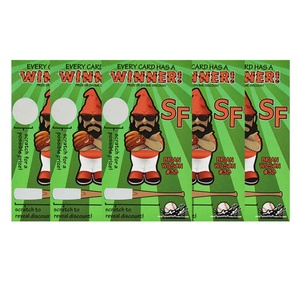 บัตรขูดรางวัลแบบกำหนดเองสำหรับโปรโมชั่น  ออกแบบพิเศษ  นำโชค  ซื้อแล้วได้สิทธิพิเศษ - Product Image 6