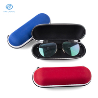 Étui à lunettes populaire avec fermeture éclair, portable, anti-chute, boîte de rangement pour lunettes de lecture, logo personnalisable, vente en gros