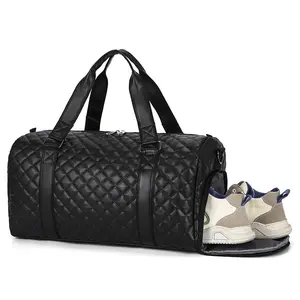 2023 Men Sport Pu Leather Gym Bags Travel Duffel Bag Shipping Hand Carry Waterproof Women Unisex National Pu and Zipper Luggage