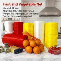 Sac en filet tubulaire en rouleau pour l'emballage automatique des fruits et légumes, filet d'emballage extrudé, sac en filet pour oignons, ail, pommes de terre