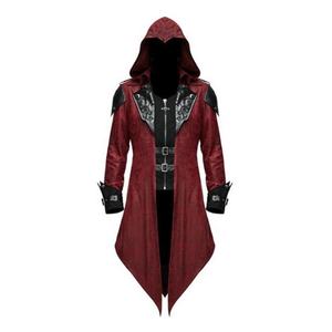 Chaqueta con Capucha Medieval para Hombre, Estilo Streetwear, Disfraz de Edward de Assassin's <span class=keywords><strong>Creed</strong></span>, Disfraz de Halloween, Cosplay de Asesino BX, Poliéster - Product Image 5