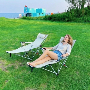 Chaise Pliante Portable d'Extérieur pour Pique-nique, Sieste, Pêche, <span class=keywords><strong>Camping</strong></span> – <span class=keywords><strong>Fauteuil</strong></span> de Repos et de Détente pour la Pause Déjeuner – Vente en Gros Usine - Product Image 2