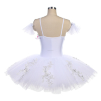 Tutu de ballet blanc pré-professionnel en forme de cloche pour spectacle de ballet sur scène