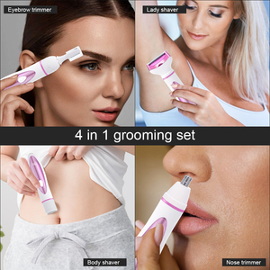 Rasoir électrique 4 en 1 pour femmes, épilateur multifonction, rasoir étanche, rasoir pour femmes, tondeuse pour poils du corps, épilateur - Product Image 3