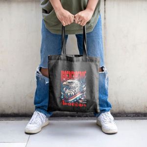 DLBZ Wholesale Stylish Heavy Duty Eco Durable <b>Large</b> Capacity Custom Independence Day Rope Handle <b>Canvas</b> Tote <b>Bag</b> - Product Image 5