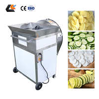 SUS304 Knoflook snijmachine, banaan/plantain snijmachine, industriële groentesnijmachine, komkommer snijmachine