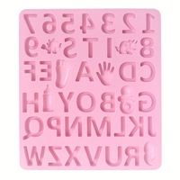 Moule en silicone écologique USSE pour lettres et chiffres, idéal pour la fabrication de chocolats et la coulée d'époxy, emballage en sac OPP, Nouveautés