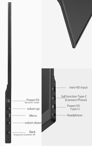 Full HD IPS 4K Portable Monitor 15.6 Inch With Type-C <b>USB</b> <b>Speaker</b> - Product Image 6