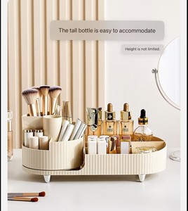 Kunststoff Make-up Pinsel Lagerung Desktop Rotierende Make-up Pinsel Aufbewahrung röhre Schlafzimmer Tisch Augenbrauen Bleistift Lidschatten - Product Image 4