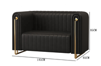 Mobilier de luxe léger et moderne pour boîte de nuit, lounge chicha, restaurant, banquette, canapé, acier inoxydable, 2 places, salle à manger, extérieur, hôtel