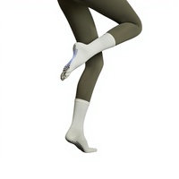 Chaussettes de yoga mi-mollet en coton peigné pour femme, antidérapantes professionnelles à cinq doigts, spéciales Pilates, pour le sport et le fitness