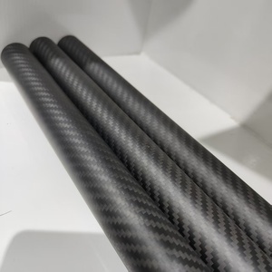 Tubo Redondo de Fibra de Carbono con Tejido Plano y Sarga, Superficie Brillante, Dimensiones Personalizables, Resistente al Desgaste, Tubo Hueco de Precisión - Product Image 2
