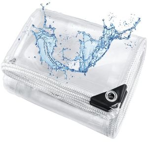 Voile d'ombrage transparente en PVC DaringFish, imperméable, épaisse, pour véranda, patio extérieur, bâche tricotée transparente et résistante à la pluie - Product Image 2