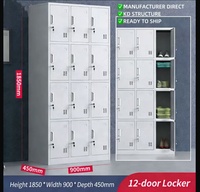 Casier à clés métallique assemblé CYD à 12 portes / Armoire de rangement / Armoire multifonctionnelle pour dortoirs du personnel, gymnases, écoles, centres de bain