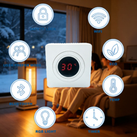 Thermostat intelligent WiFi pour chauffage électrique avec application Tuya et commande vocale - Thermostat d'ambiance à écran tactile pour chauffage
