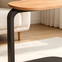 Table basse, table de chevet, mini table d'appoint, table d'angle mobile en panneau métallique industriel moderne avec rangement pour appartement, salon, hôpital
