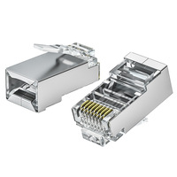 Connecteur RJ45 blindé en cuivre pur plaqué or à haute conductivité Cat5e Cat6 pour câble LAN