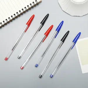 Ofis ve okul kırtasiye toplu mavi plastik tükenmez kalemler 0.7mm